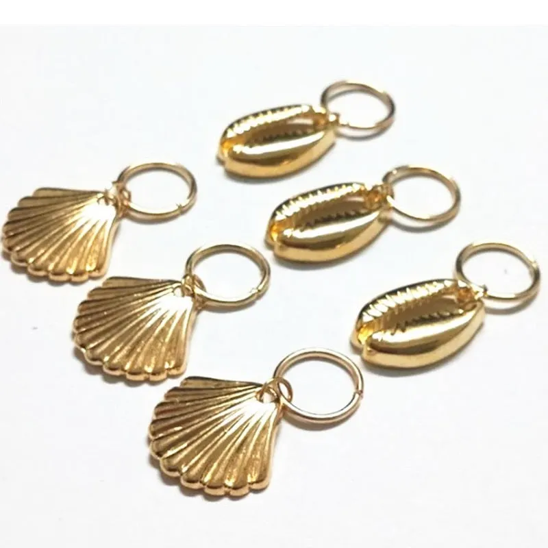 Hair Braid Coin Leaves Retro Colorful Beads Pendant Charms Rings Clip Headband for Pierced Hip-hop Braiders Leaves Accessories