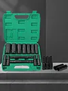 15pcs Electric Wrench Sleeve Head with Portable Storage Case 8-32mm Black Finish