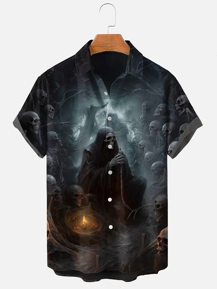 Men's Grim Reaper Halloween Shirt