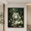 (Big Size)White Tiger - 11CT Stamped Cross Stitch - 50*60cm - Animal