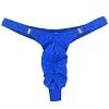 Men's Lingerie Gay Jockstrap Tanga Thong Men Shiny Ruched Pouch Panties G-string Thong