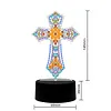 5D DIY Diamond Painting 7 Color Night Light Lamp Home Decoration Ornament Gift Kit(Cross)