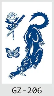 Temporary Tattoos Stickers Geometry Flower Snake Scorpion Juice Ink Lasting Waterproof Arm Chest Waist Hip Realistic Fake Tatoo