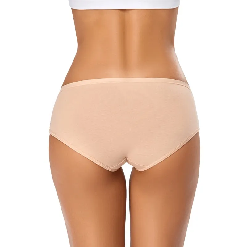 TERMEZY 3PCS Women Sexy Panties Cotton Underwear Solid Briefs Girls Low-waist Lingerie G String Soft Breathable Intimates XXS-L