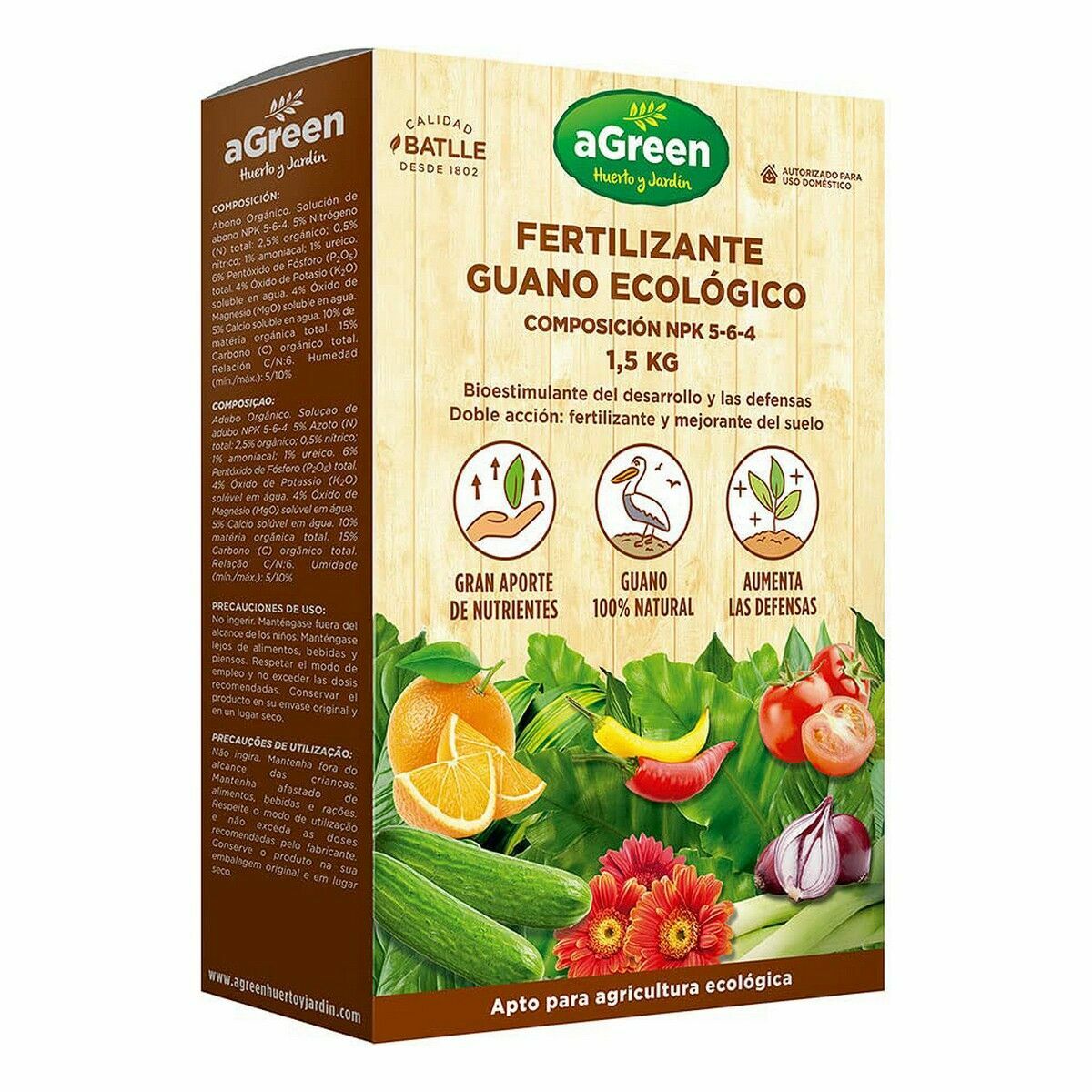 Plant fertiliser aGreen Satin Hair 7 HD 780 1,5 Kg Ecological (Refurbished A)