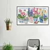 Flower Pot-14CT Stamped Cross Stitch Egyptian Cotton 47*28cm/18.5*11.02in