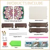 (US Local)Diamond Painting Storage Box DIY 5D Diamond Painting Jewelry Box (Flower B)