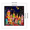 A Town Under Stars-11CT Stamped Cross Stitch 50*50cm/19.69*19.69in