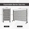 [US Local Warehouse] Retractable Outdoor Fence Expandable Barricade with Casters Free Standing Safety Barrier 0-180 Degree Rotating Folding Safety Gate Railing for Garage Home  (Dark Brown 61 in-11 Feet H-L)