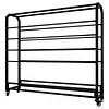 [US Local Warehouse] Fabric Roll Storage Rack with Wheel Large Textile Fabric Display Rack Floor-To-Ceiling Adjustable Hanging Rod Bracket Display Shelf Movable Organizer Holder for Curtain/Wallpaper/Tablecloth