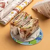 4PCS Wooden Diamond Painted Placemats Round Placemat with Holder (Bouquet)