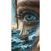 Silhouette Ocean Girl-11CT Stamped Cross Stitch 40*70cm/15.75*27.56in(Big Size)