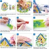 (US Local)12Pcs Xmas Theme  DIY Diamond Christmas Tree Pendant Wall Door Decoration