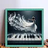 Piano Girl-11CT Stamped Cross Stitch 50*50cm/19.69*19.69in