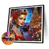 (US Local)4pack Xmas Lady-Special Shaped Diamond Painting Kit(30x30cm)