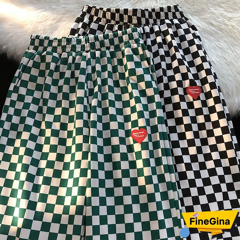 Plaid Heart Slacks