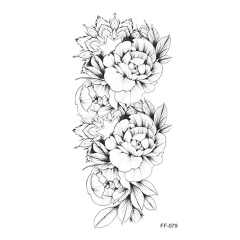 Large Body Art Arm Sleeves Snake Flower Temporary Tattoo Sticker Fast Rock Tattoo Women Waist Bracelet Fake Flash Tatoos Totem