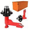 [US Local Warehouse] 2 Set of Shipping Container Wheel 6-Lug Kit with Ratchet Tie Container Wheel Kit 22000LBS Capacity Shipping Containers Axles for Moving 20ft-40ft Empty Containers
