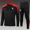 2024 Portugal Half-Pull Training Suit Black Football Jersey 1:1 Thai Quality