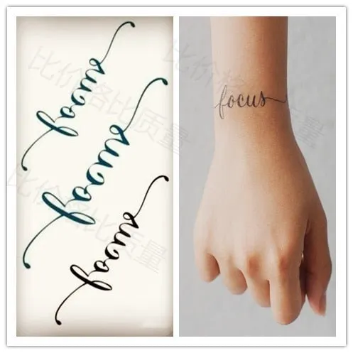 Waterproof Temporary Tattoo Sticker heartbeat wave French it is the life English letter women's tatto flash tatoo fake tattoos