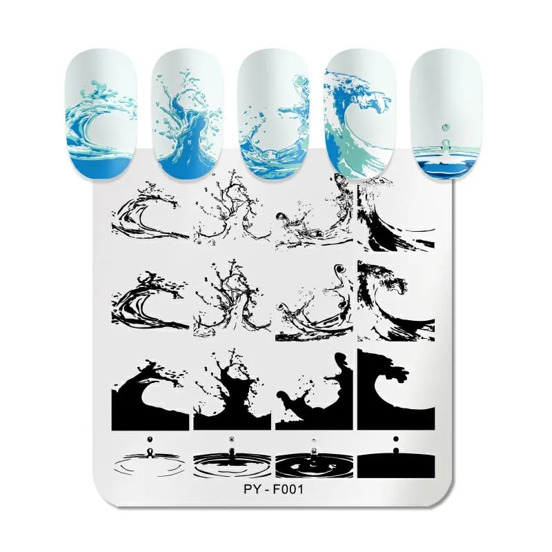 PICT YOU Nail Stamping Plates Snow Winter Nail Art Stamp Template idea nail Image Plate Stainless Steel Stencil Tools-Nail Inspo