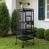 [US Local Warehouse] 60 Inch Large Bird Cage with Play Top and Rolling Stand Metal Parakeet Cage