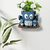 Swing Owl Resin Hanging Planter Cute Creative Vase Gift for Women Mother Teacher