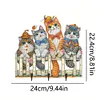 Wooden Cat Diamond Art Hanging Hook Rail Diamond Painting Art Craft Wall Hooks