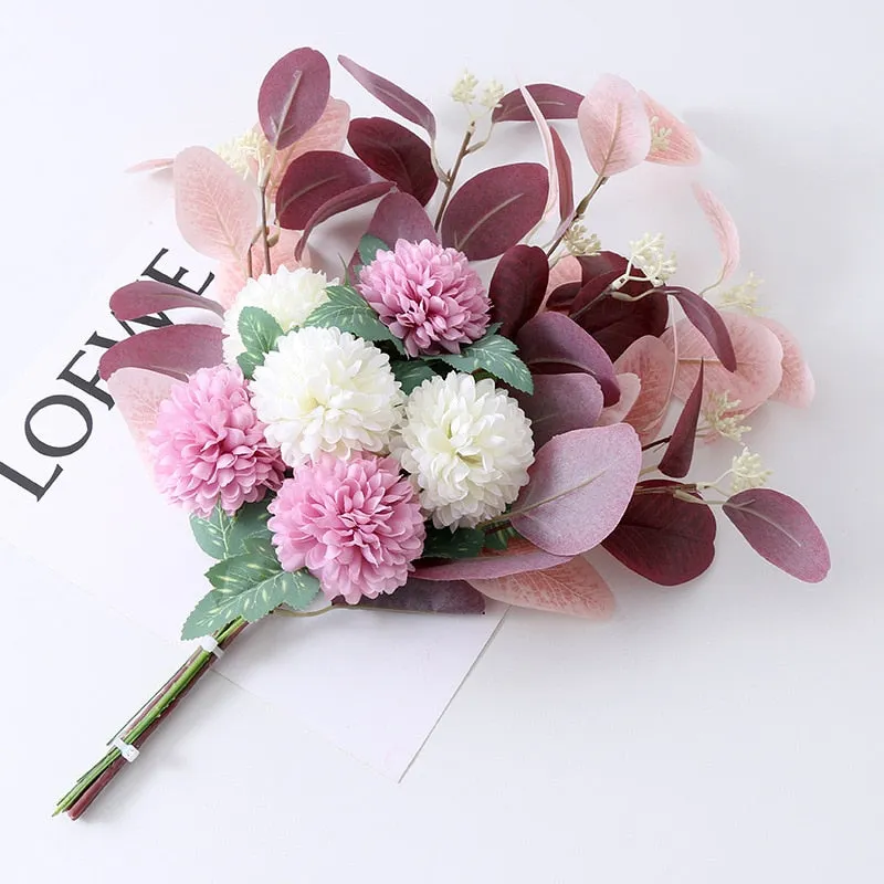 Nordic Artificial Silk Flowers Bridal Shower Wedding Anemone Bouquet Home Party Table Decoration Fake Flower Plant DIY Srapbook