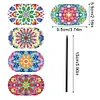5Pcs pu mandala motif cheveux b&acirc;tons-bricolage accessoires de mode