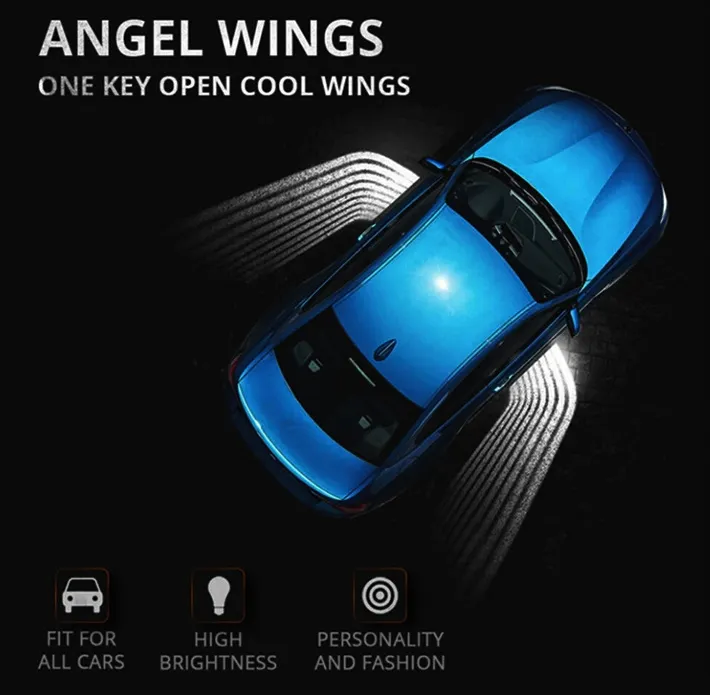 Car Angel Wings Welcome Light