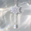 4pcs Window Hanger Double Sided Diamond Art Christmas Snowflake Wind Chimes Gift