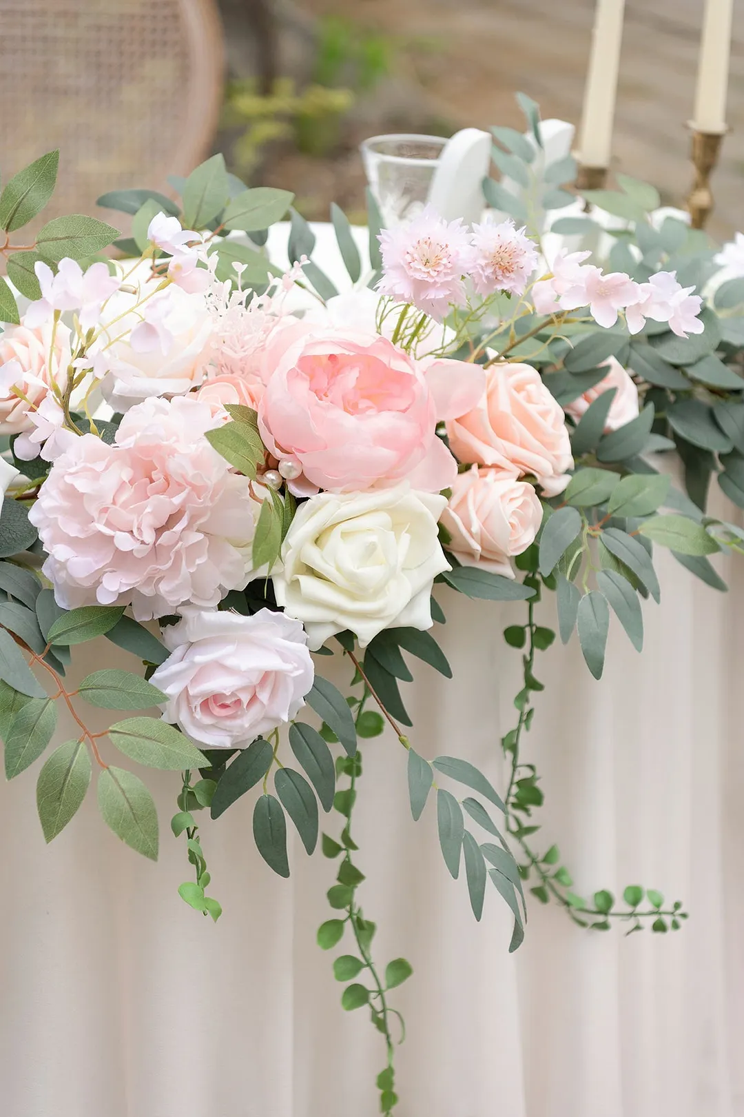 Head Table Flower Garland in Blush & Cream