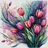 (Multi-Style) Flowers-11CT Stamped Cross Stitch 40*40cm/15.75*15.75in