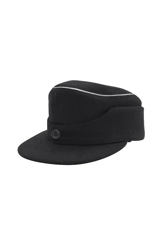   Elite Panzer Black Wool M1944 Field Cap German-Uniform