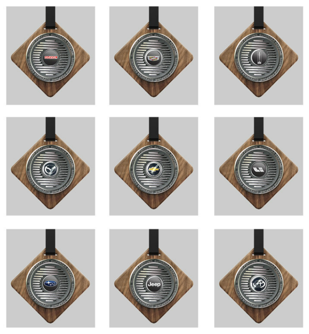 Car walnut fragrance pendant (customizable LOGO)