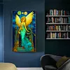 （Big Size)Greek Angel Girl Glass Painting-Paint by Numbers Acrylic Painting 40*70CM