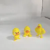 Funny Angry Duck Figurines Collectable Figures 3D Printed Cute Angry Yellow Duck Desk Decor 3pcs Decoration for Computer Car & Dorm