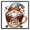 Coffee Gnome-11CT Stamped Cross Stitch 40*40cm/15.75*15.75in