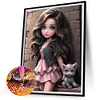 >SALE<5D DIY Full Round Drill Diamond Painting Curly Haired Big Eyed Girl Decor30x40cm