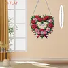 Valentine Day 2D Flat DIY Diamond Art Pendant Diamond Painting Set (Wreath)