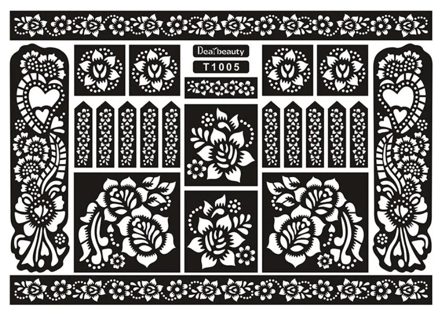 1pc new KD22 Tattoo Template hands/feet henna tattoo stencils for airbrushing professional mehndi new Body Painting Kit supplies