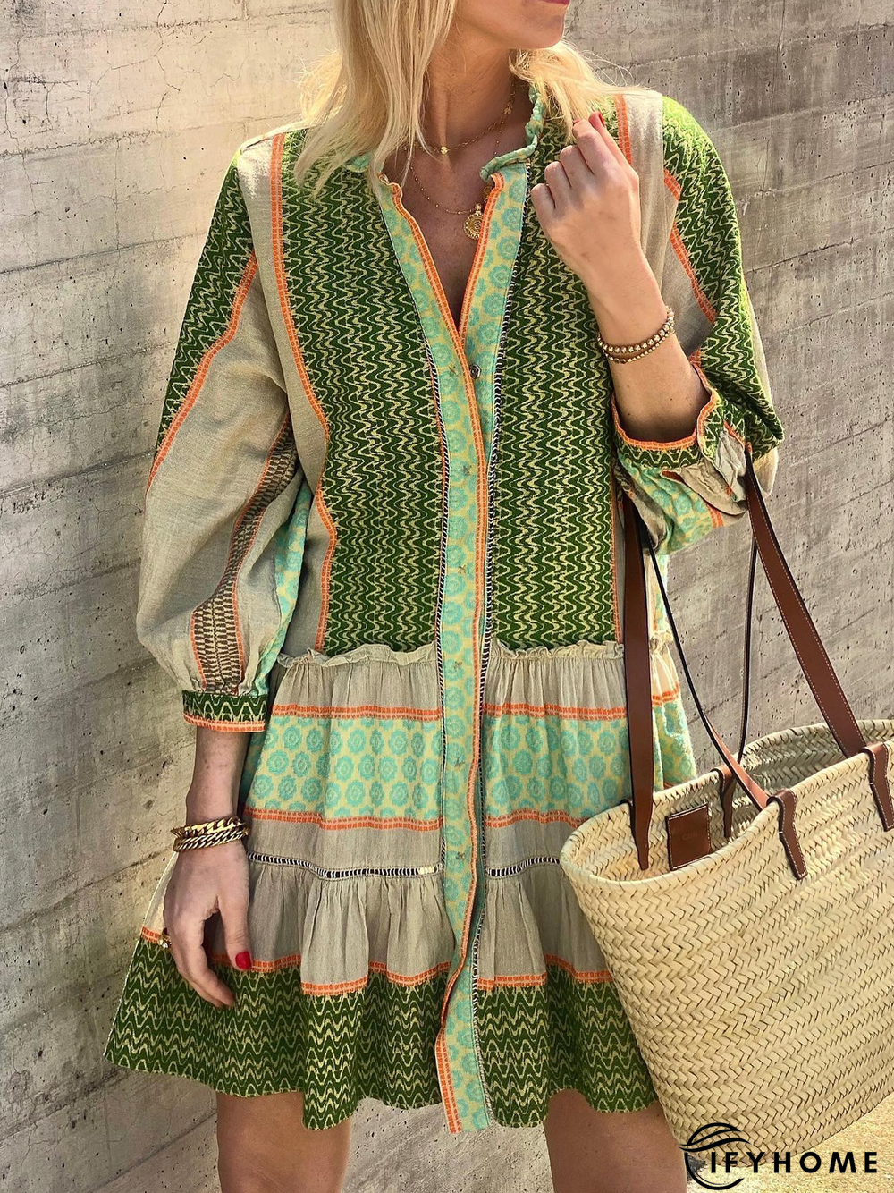 Ethnic Vacation Dress | IFYHOME