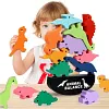 Children Montessori Wooden Animal Balance Blocks Board Games Toy