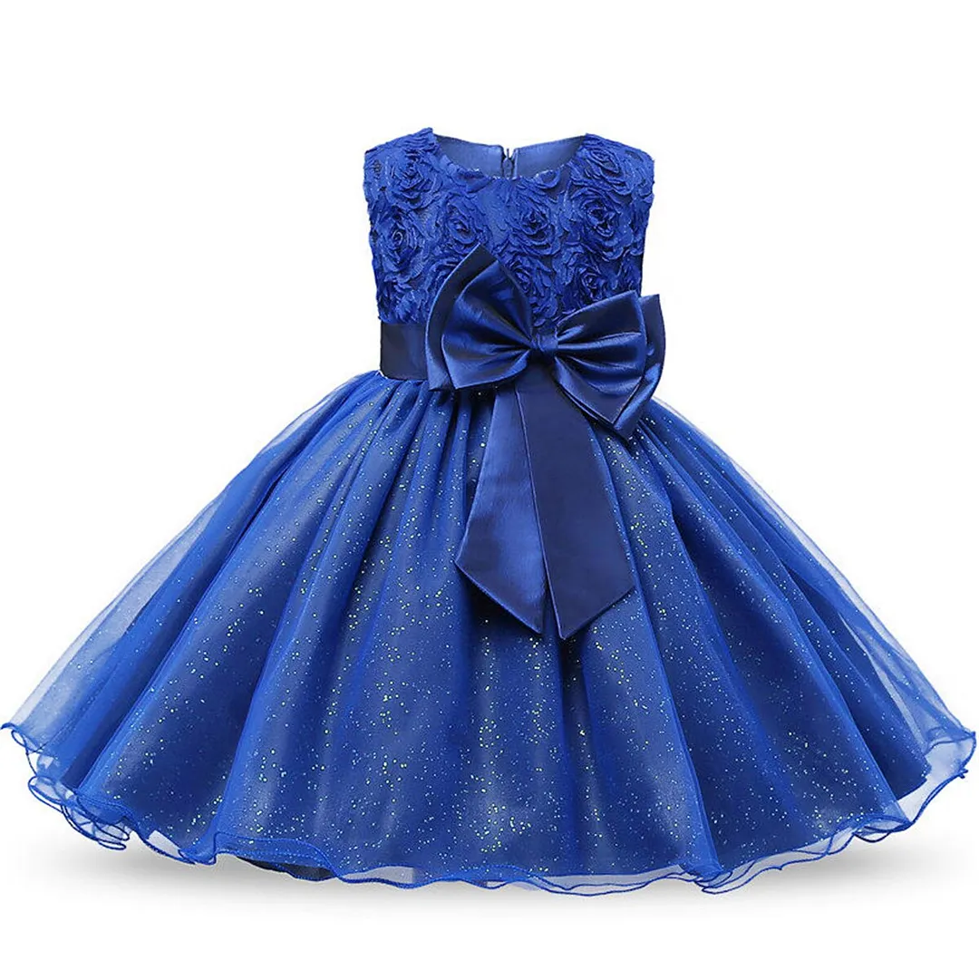 Baby Dress Girl 1st Birthday Dress For Baby Girl Dress Bowknot Princess Dresses Flower Girls Wedding Party Tutu Kids Clothes
