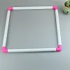 (US Local)Square Embroidery Hoop Handheld Cross Stitch Frame Plastic Clip Frame (40x40cm)