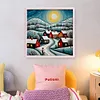 (Multi Style)Colorful Houses-Full Embroidery 2 Strands 14CT Counted Cross Stitc-40*40CM
