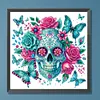 Diamond Painting-DIY Crystal Rhinestone Skull and Butterfly