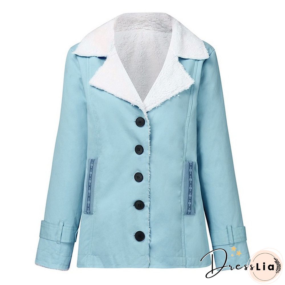 New Winter Women's Fashion Denim Jacket Plus Velvet Warm Long-sleeved Jacket Thicker Motorcycle Lapels Coat Plus Size