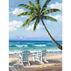 (No Printed Canvas)Counted Cross Stitch 11CT-Beach 46*36cm/18.11*14.17in
